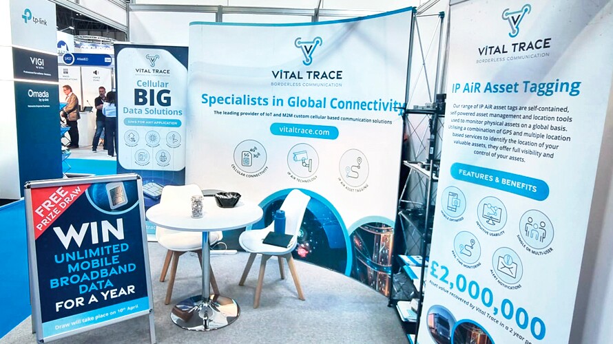 Vital Trace exhibition stand at the security event NEC